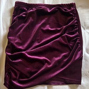 Elegant Velvet Skirt in Rich Purple